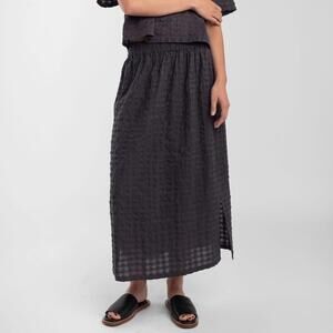 NEW MICAELA GREG georgia midi skirt in faded black